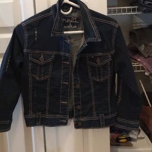 Dark blue jean jacket